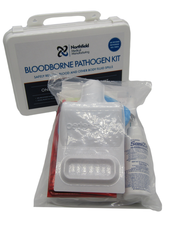 OSHA Bloodborne Pathogen Spill Kit in Plastic Refillable Case