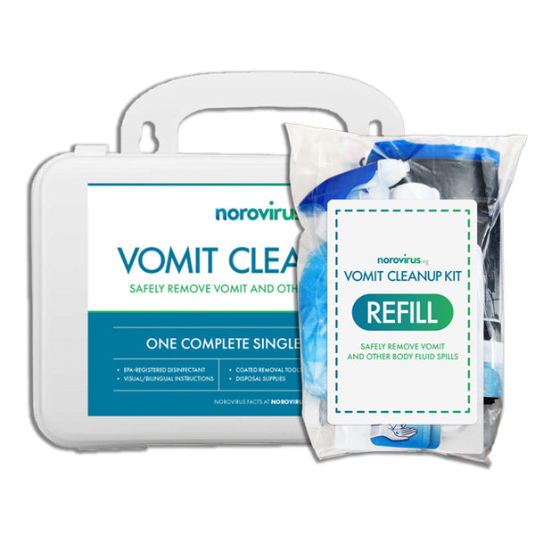 Vomitous Kit Refillable Vomit Cleanup Kit in White Plastic Case | Northfield Medical ...